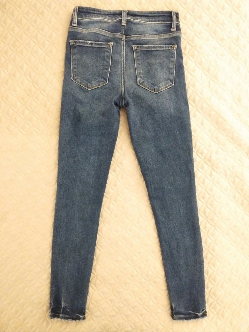 Flying Monkey Distressed High Rise Button Fly Stretch Skinny Jeans Y3536 Size 26
